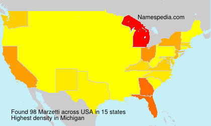 Surname Marzetti in USA