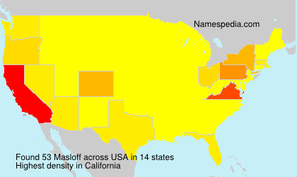 Surname Masloff in USA