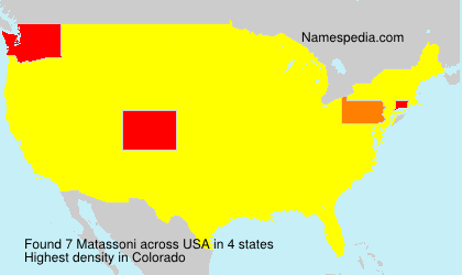 Surname Matassoni in USA