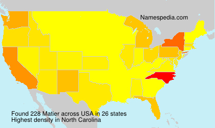 Surname Matier in USA