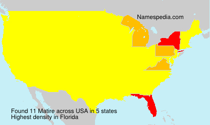 Surname Matire in USA