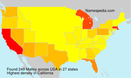 Surname Matley in USA
