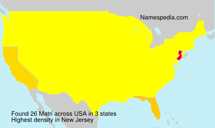 Surname Matri in USA
