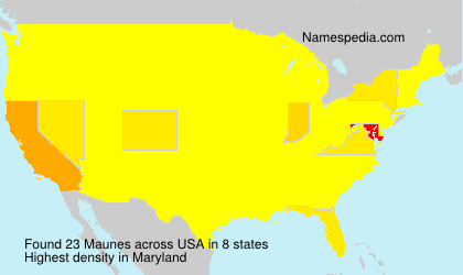 Surname Maunes in USA