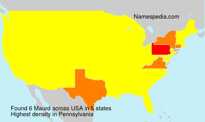 Surname Maurd in USA