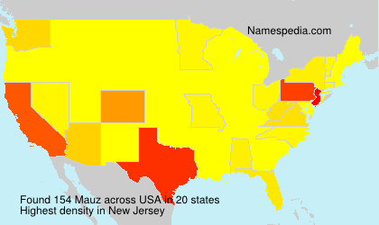 Surname Mauz in USA