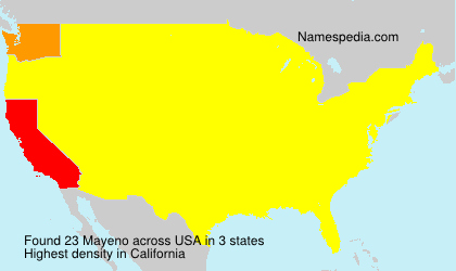 Surname Mayeno in USA