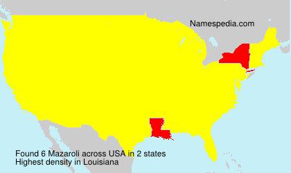 Surname Mazaroli in USA