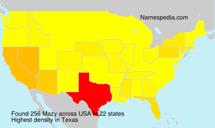 Surname Mazy in USA