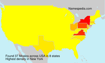Surname Mcalea in USA