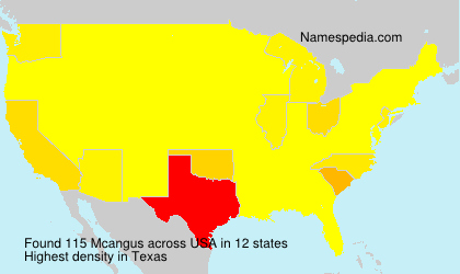 Surname Mcangus in USA