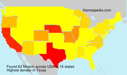 Surname Mcavin in USA