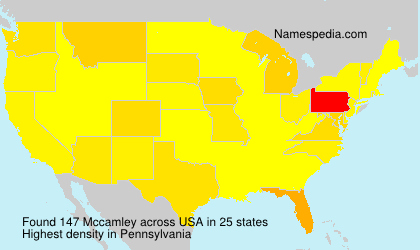 Surname Mccamley in USA