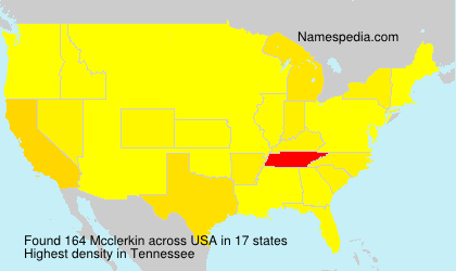 Surname Mcclerkin in USA