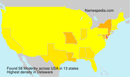 Surname Mcderby in USA