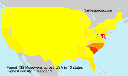 Surname Mcgowens in USA