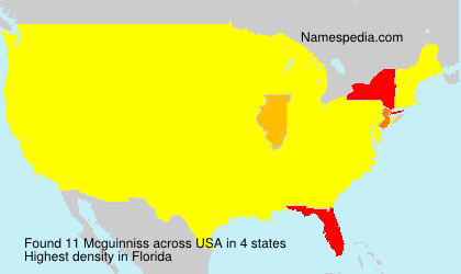Surname Mcguinniss in USA