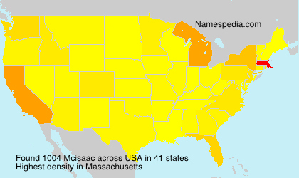 Surname Mcisaac in USA