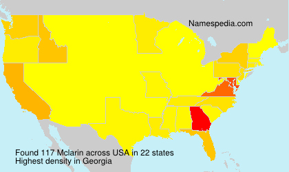 Surname Mclarin in USA