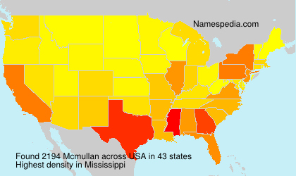 Surname Mcmullan in USA
