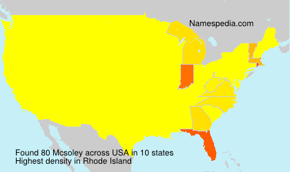 Surname Mcsoley in USA