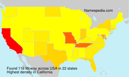 Surname Mcway in USA
