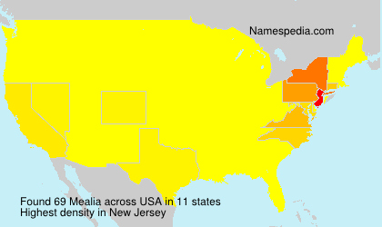 Surname Mealia in USA