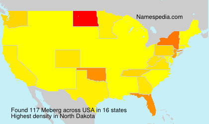 Surname Meberg in USA
