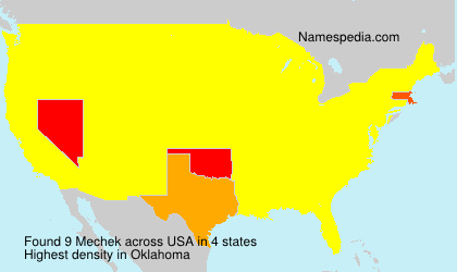 Surname Mechek in USA