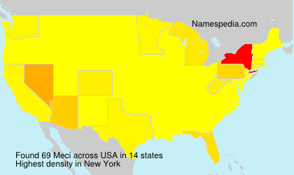 Surname Meci in USA