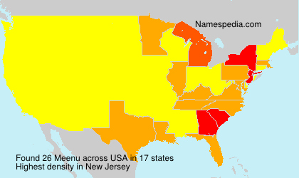 Surname Meenu in USA