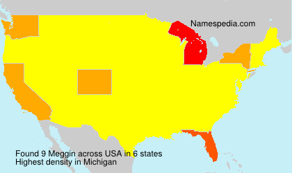 Surname Meggin in USA