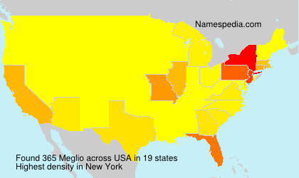 Surname Meglio in USA