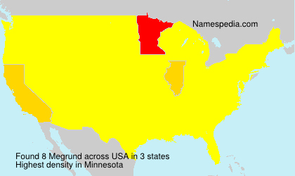 Surname Megrund in USA