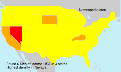 Surname Mehlaff in USA