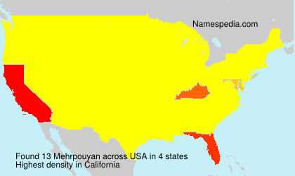 Surname Mehrpouyan in USA