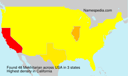 Surname Mekhitarian in USA