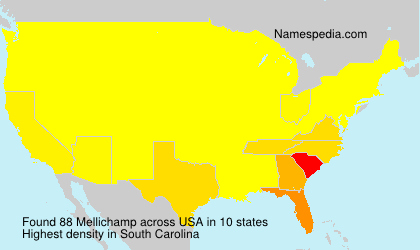 Surname Mellichamp in USA