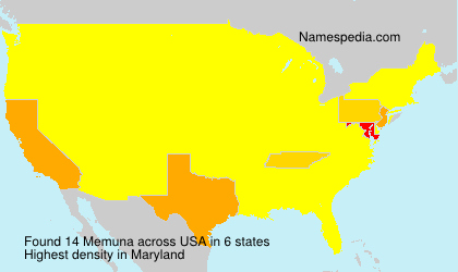 Surname Memuna in USA