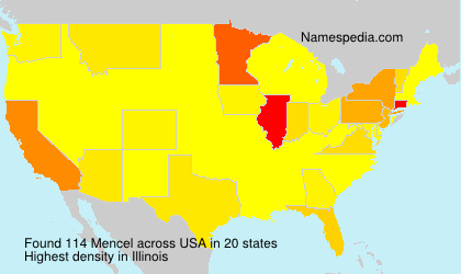Surname Mencel in USA