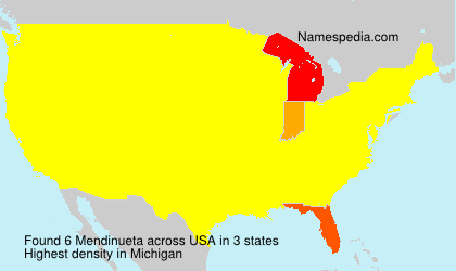 Surname Mendinueta in USA