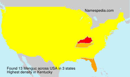Surname Menguc in USA