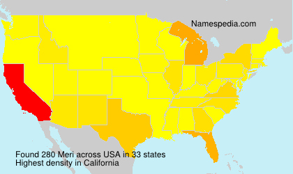 Surname Meri in USA