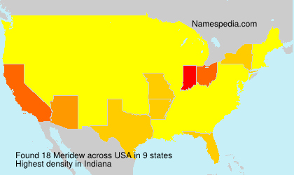 Surname Meridew in USA