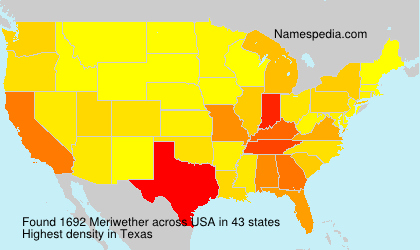Surname Meriwether in USA