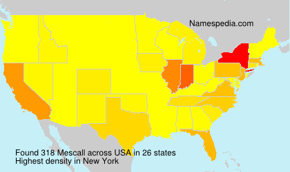 Surname Mescall in USA