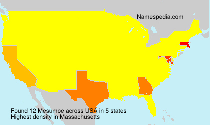 Surname Mesumbe in USA