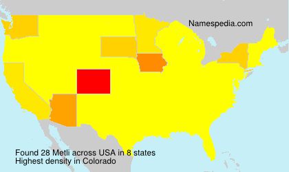 Surname Metli in USA