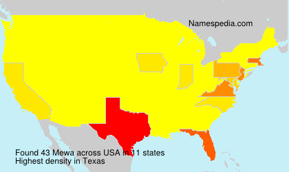 Surname Mewa in USA