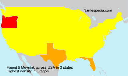 Surname Meynink in USA